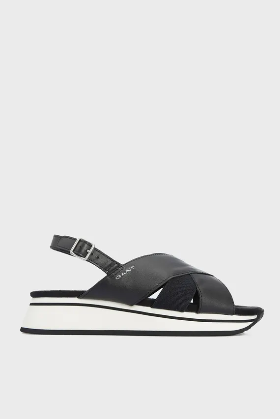 Женские черные кожаные сандалии JAIDYN Gant