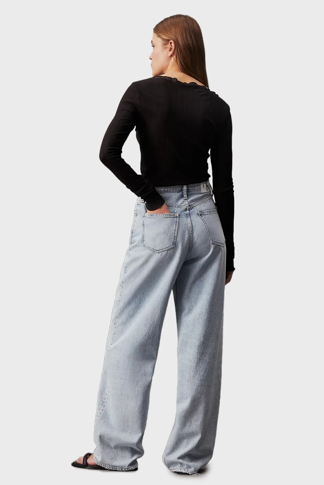 Женские голубые джинсы HIGH RISE RELAXED 5