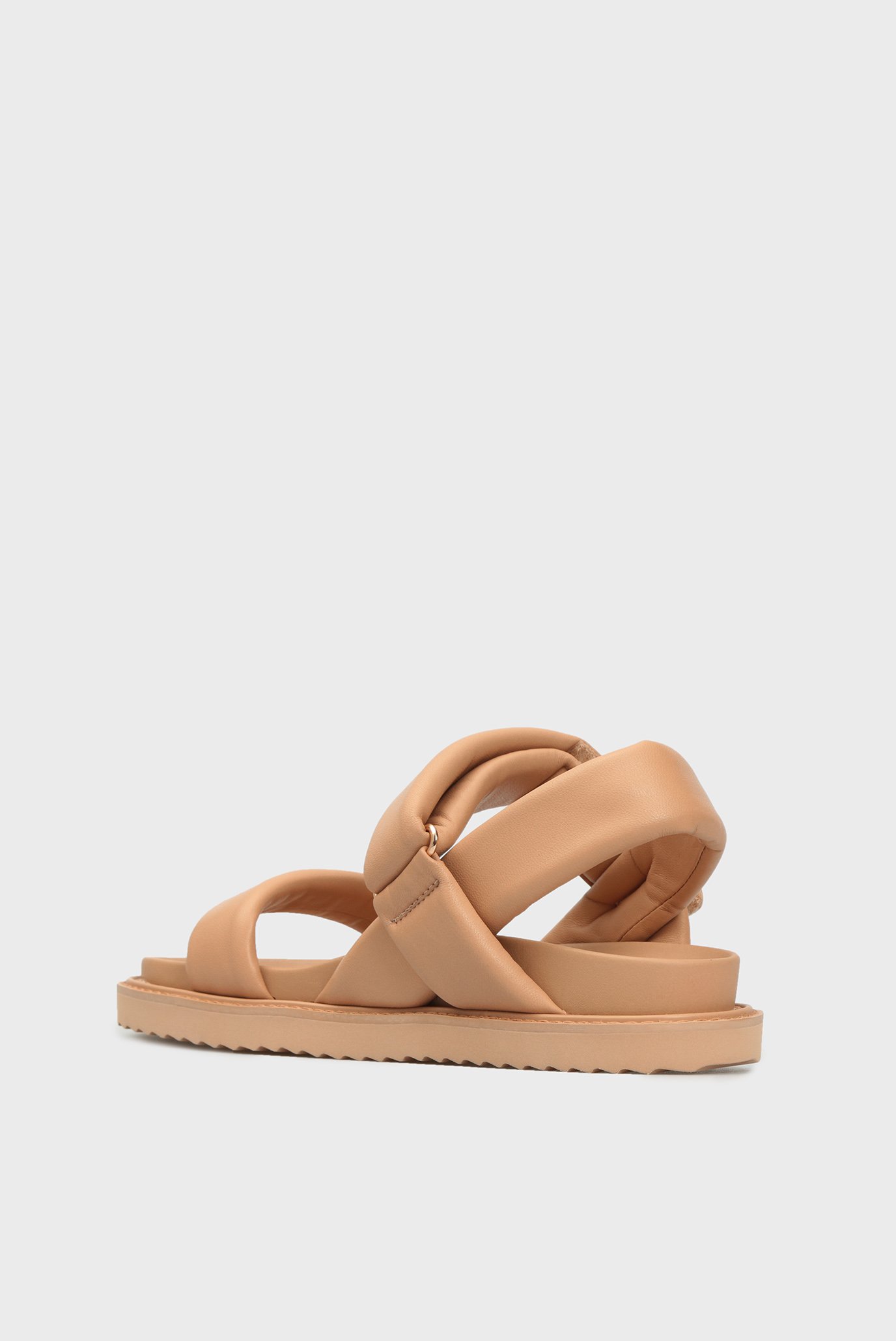 Женские бежевые кожаные сандалии Veneto 5