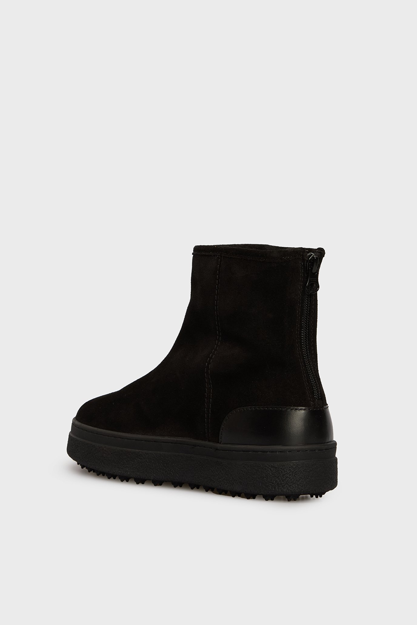 Женские черные замшевые полусапоги 5