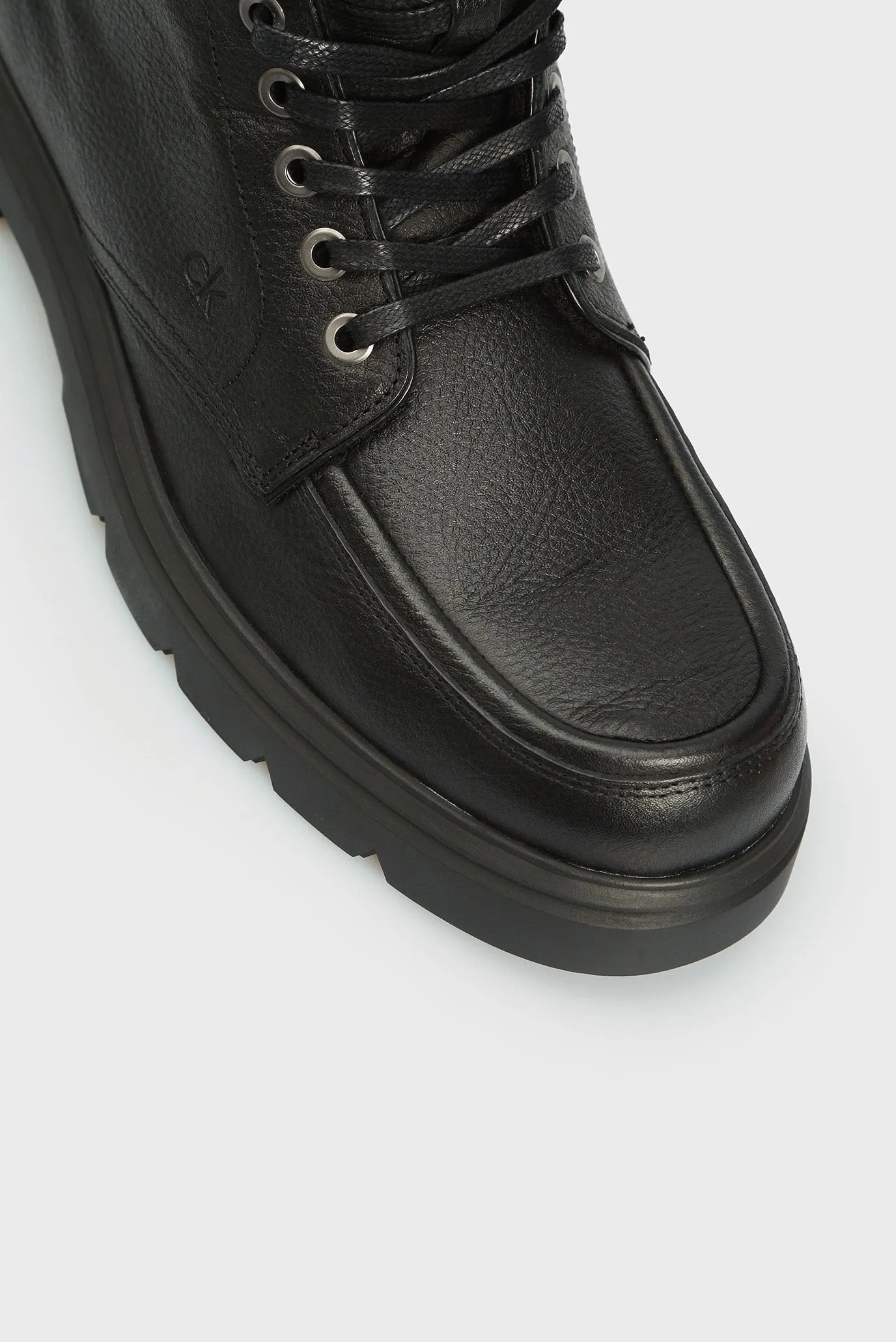 Мужские черные кожаные ботинки 5