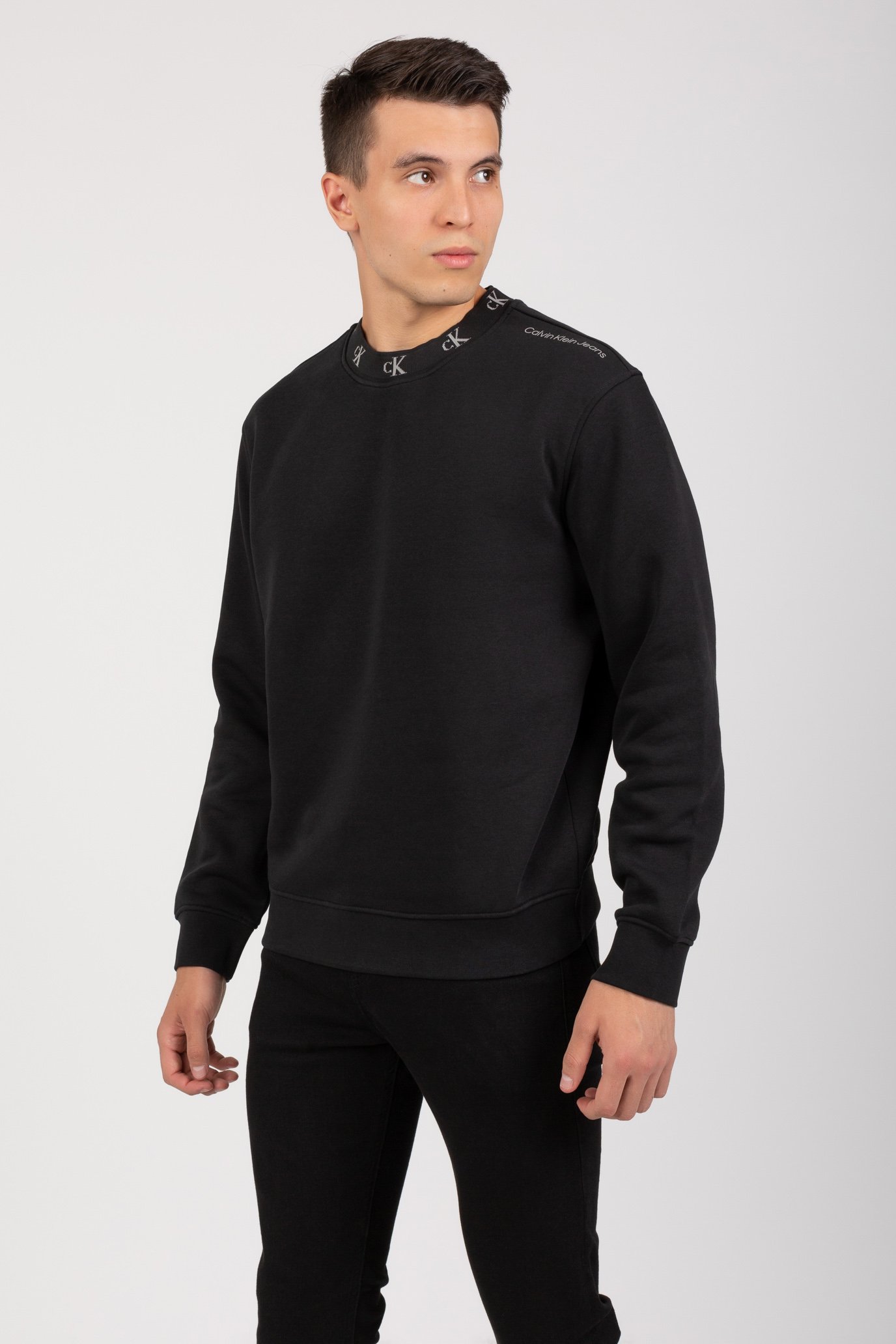 Sweatshirt Calvin Klein Jeans Logo Jacquard Crew Neck