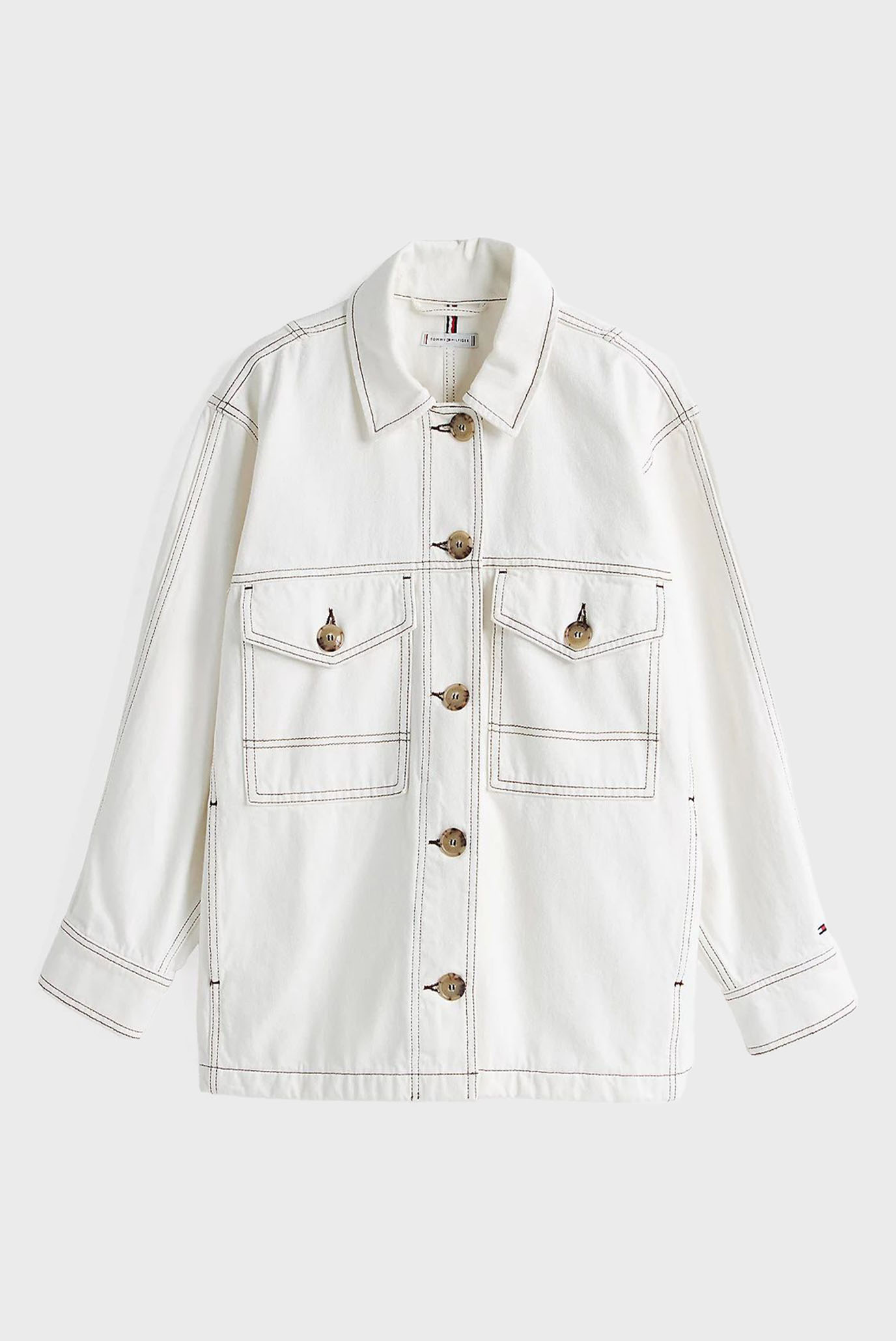 Женская белая джинсовая куртка DNM OVERSIZEDTommy Hilfiger Женская белая джинсовая куртка DNM OVERSIZED 5