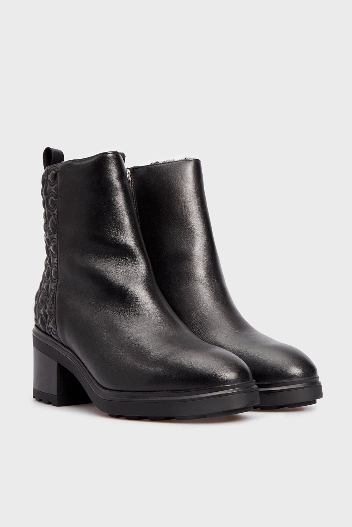 Женские черные кожаные ботильоны 3