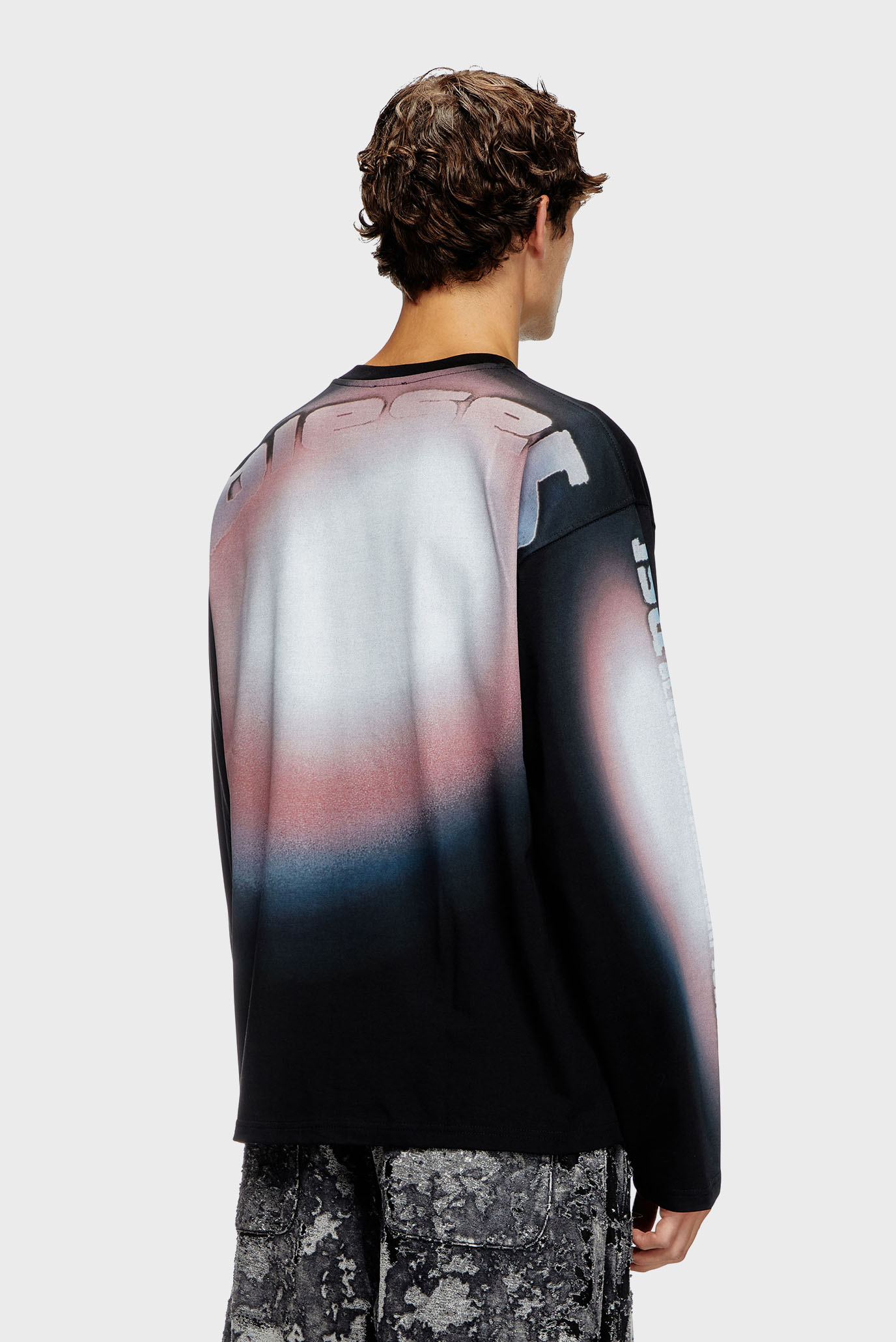 Мужской черный лонгслив T-ARCHIE-LS 3