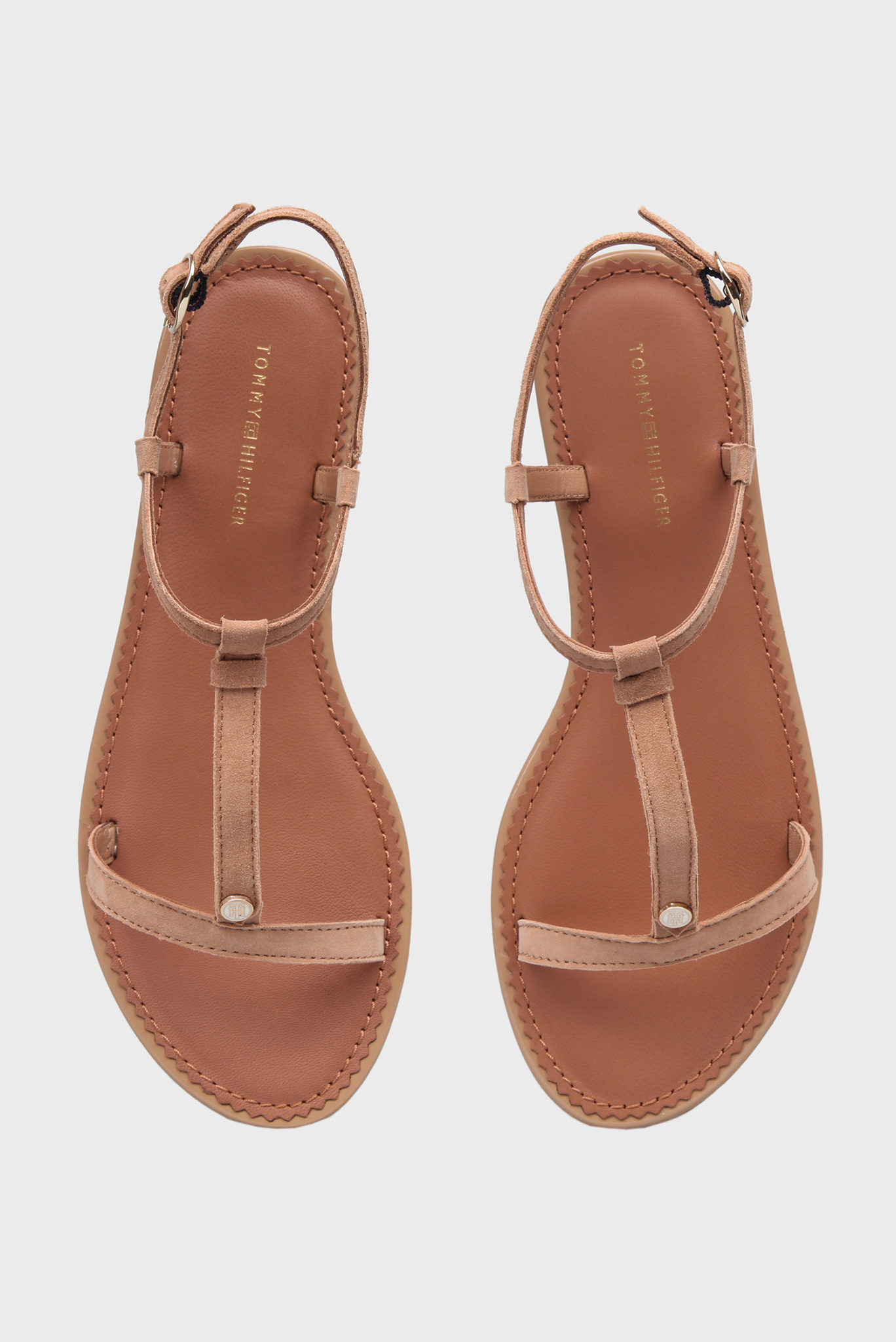 Женские бежевые замшевые сандалии 3