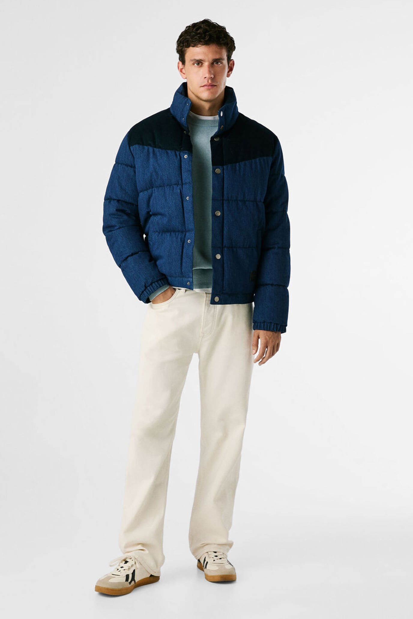 Куртка зимняя QUILTED DENIM PUFFER JACKET RINSE 2