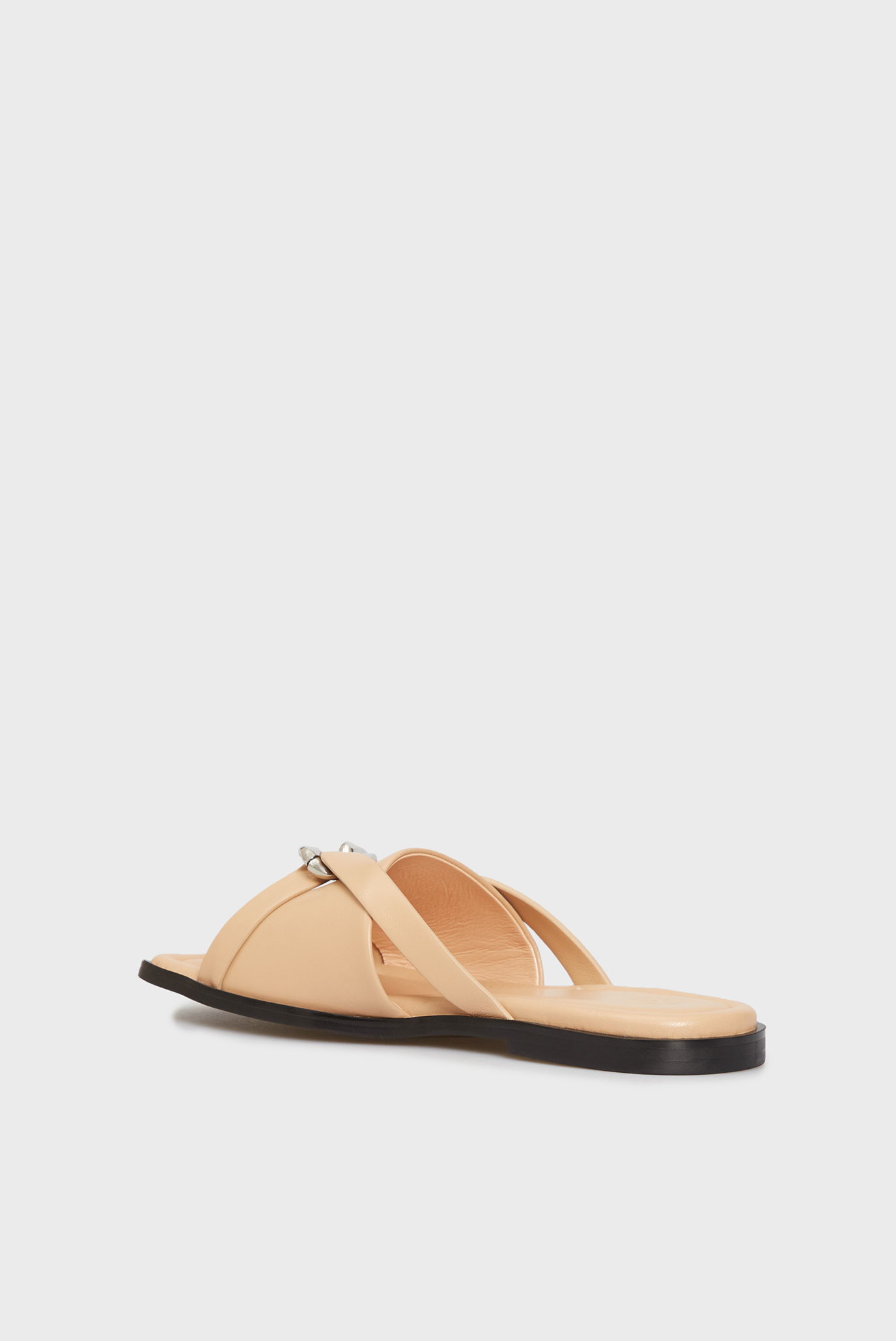 Женские бежевые кожаные слайдеры Nia 8