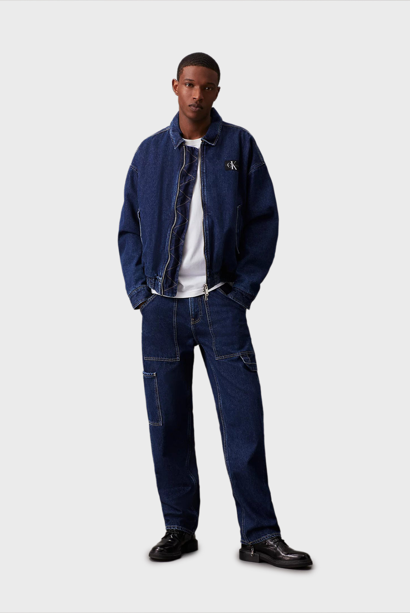 Мужская темно-синяя джинсовая куртка DENIM BOMBER 2