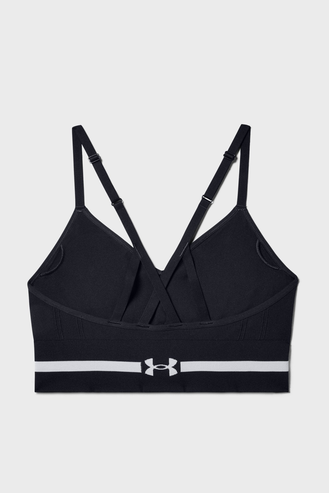 Женский черный топ UA Seamless Low Long Bra 4