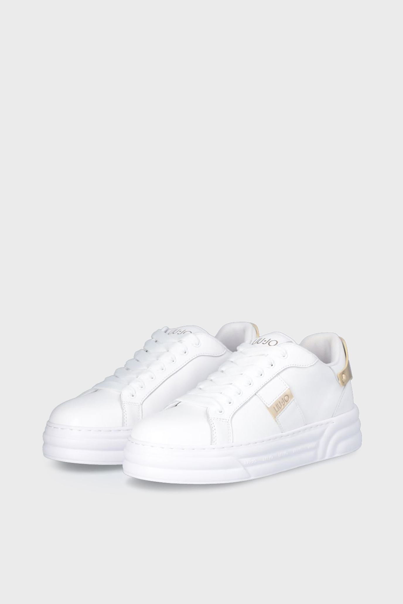 Кеды CLEO 29 - SNEAKER CALF LEATHER LAMINAT WHITE LIGHT GOLD 3