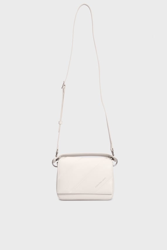 Женская белая сумка QUILTED  BOXY FLAP