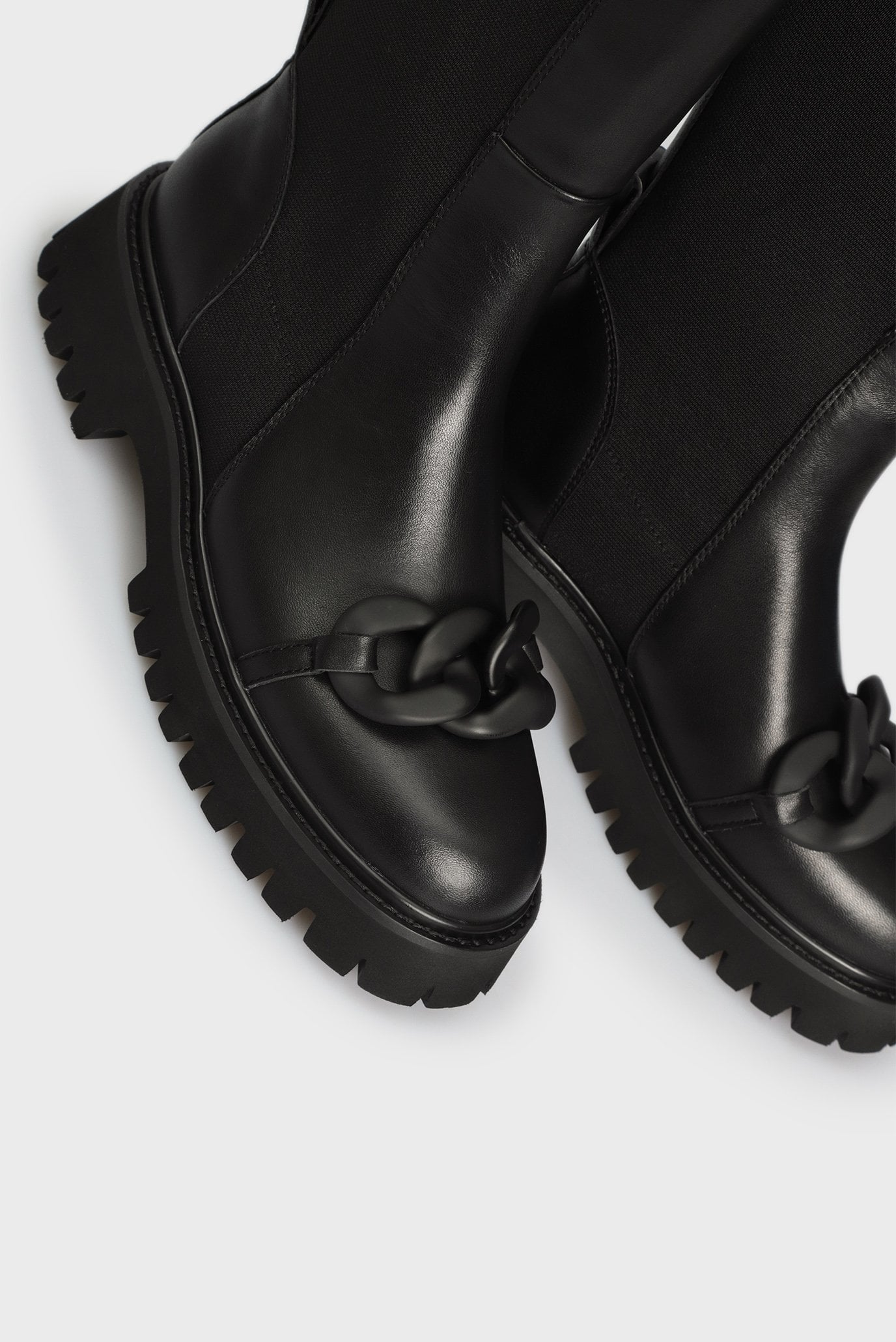 Женские черные кожаные сапоги Holt 2