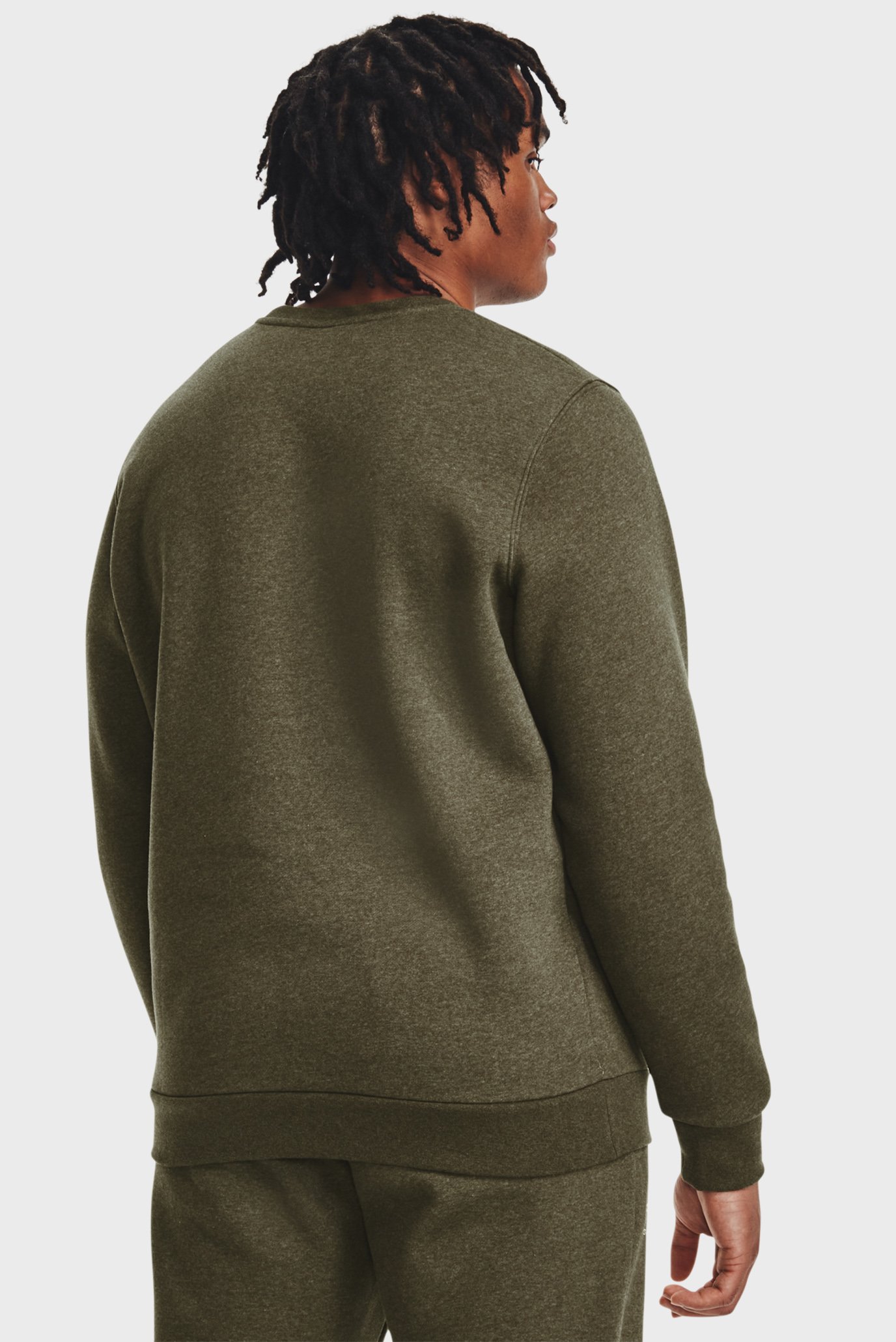 Мужской оливковый свитшот UA Essential Fleece Crew-GRNUnder Armour Мужской оливковый свитшот UA Essential Fleece Crew-GRN 9