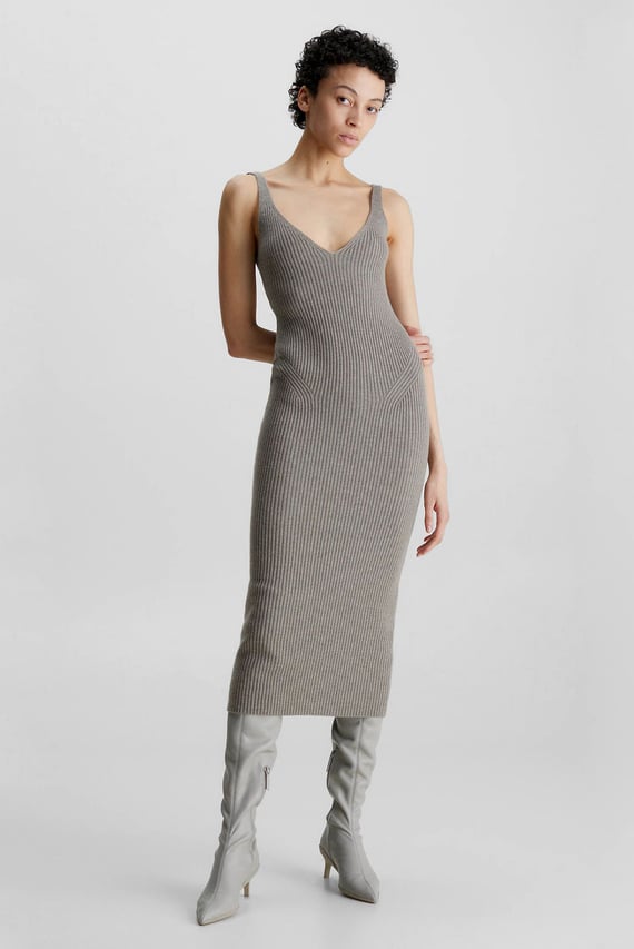 Платье RIB KNIT SLIP DRESS