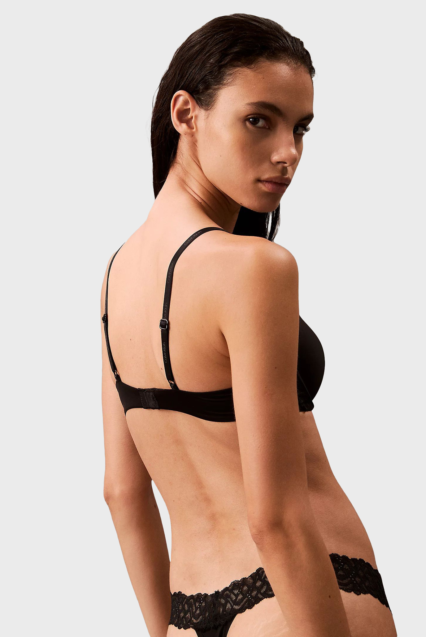 Женский черный бюстгальтер PUSH UP PLUNGE 3