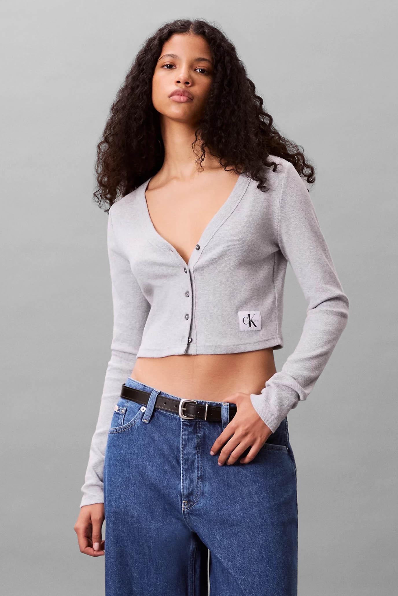 Лонгслив A-LS WVN LBL 2X2 CTTCalvin Klein Jeans Лонгслив A-LS WVN LBL 2X2 CTT 5