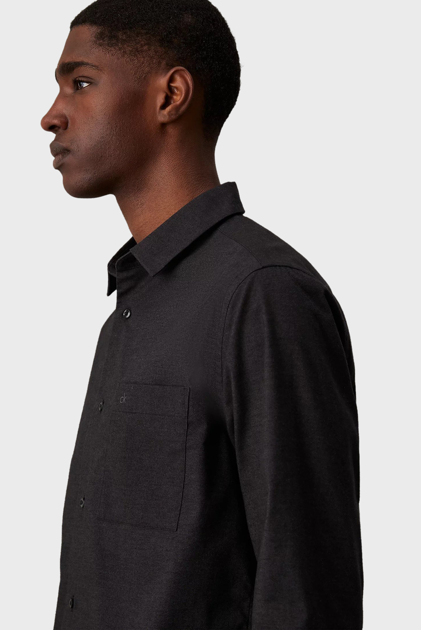 Мужская темно-серая рубашка FLANNEL SOLID 4