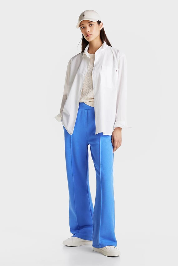 Женские голубые спортивные брюки VARSITY GRAPHIC STRAIGHT PANT