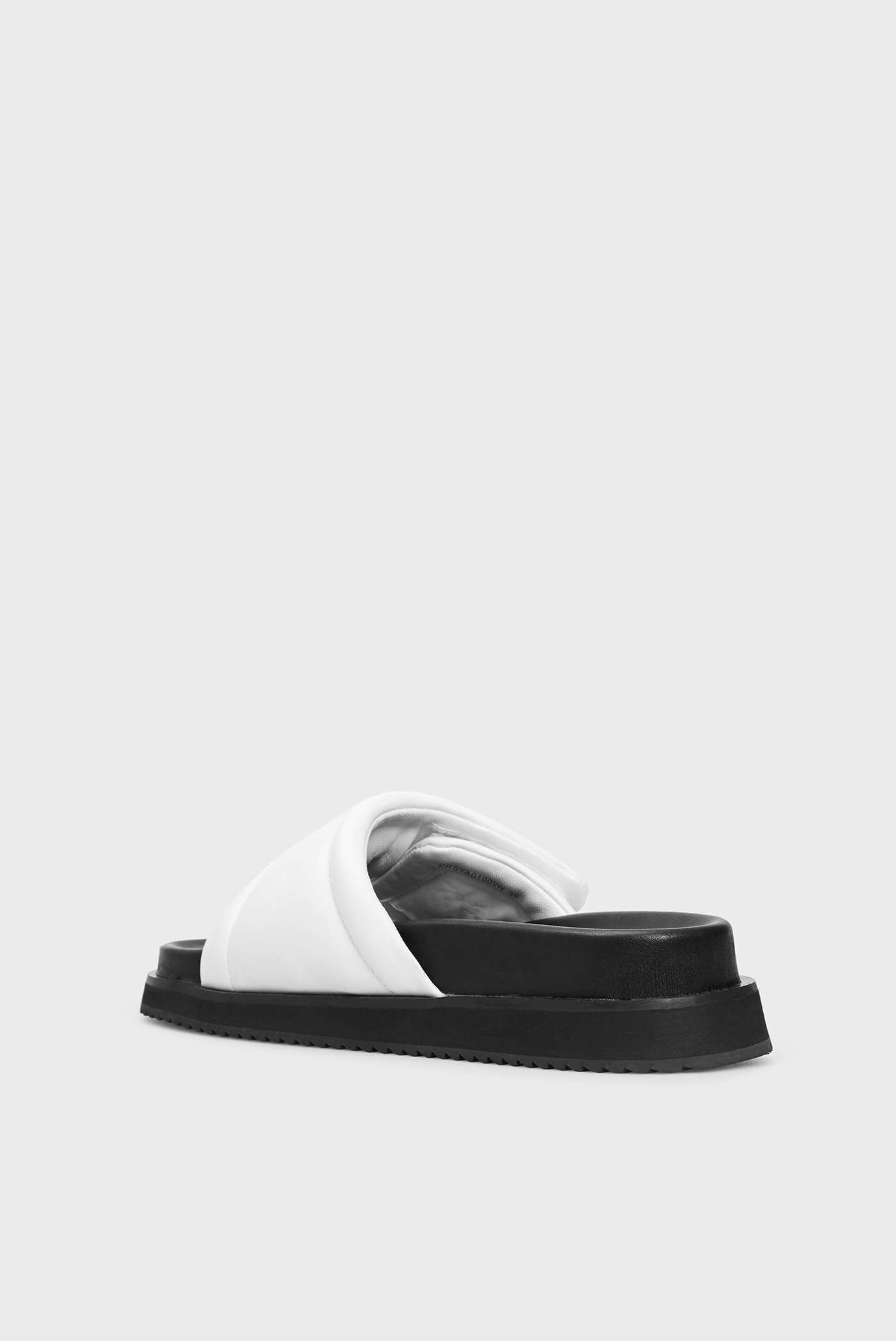 Женские белые кожаные слайдеры Kseniya 9