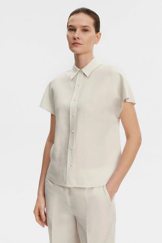 Рубашка с коротким рукавом LINEN BLEND SS SHIRT