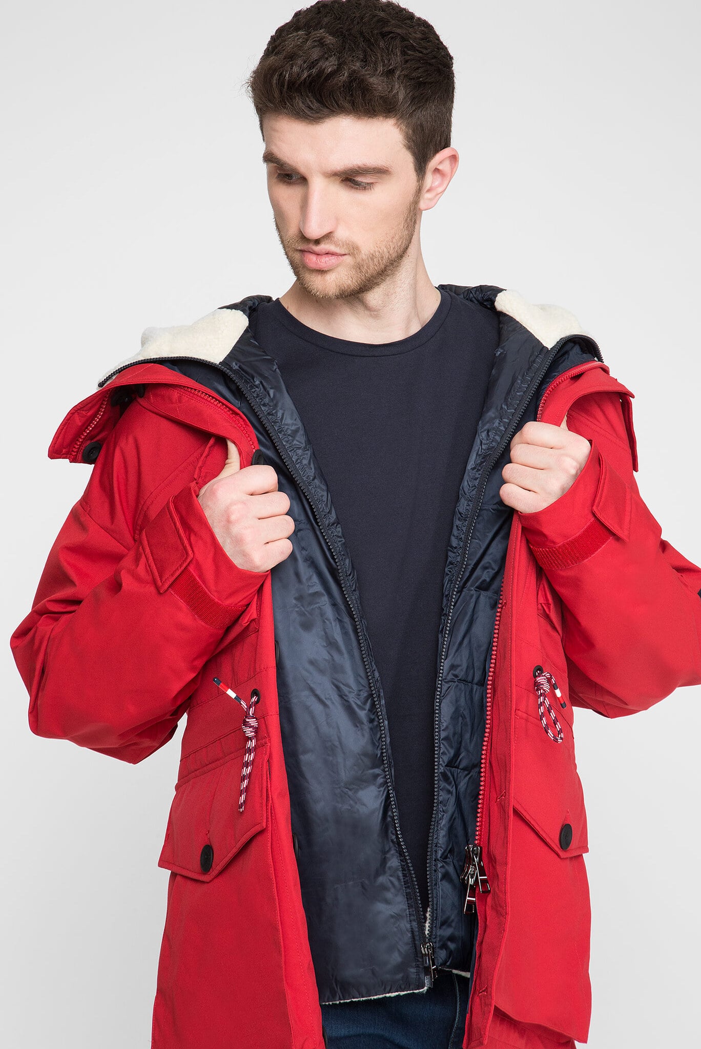 Мужская красная парка 2 в 1 FIELD 4