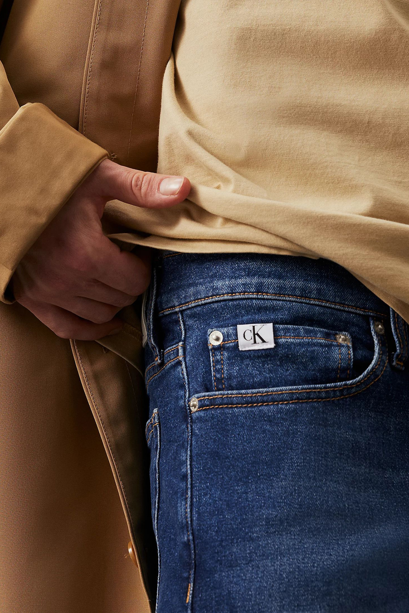 Мужские темно-синие джинсы SLIMCalvin Klein Jeans Мужские темно-синие джинсы SLIM 5