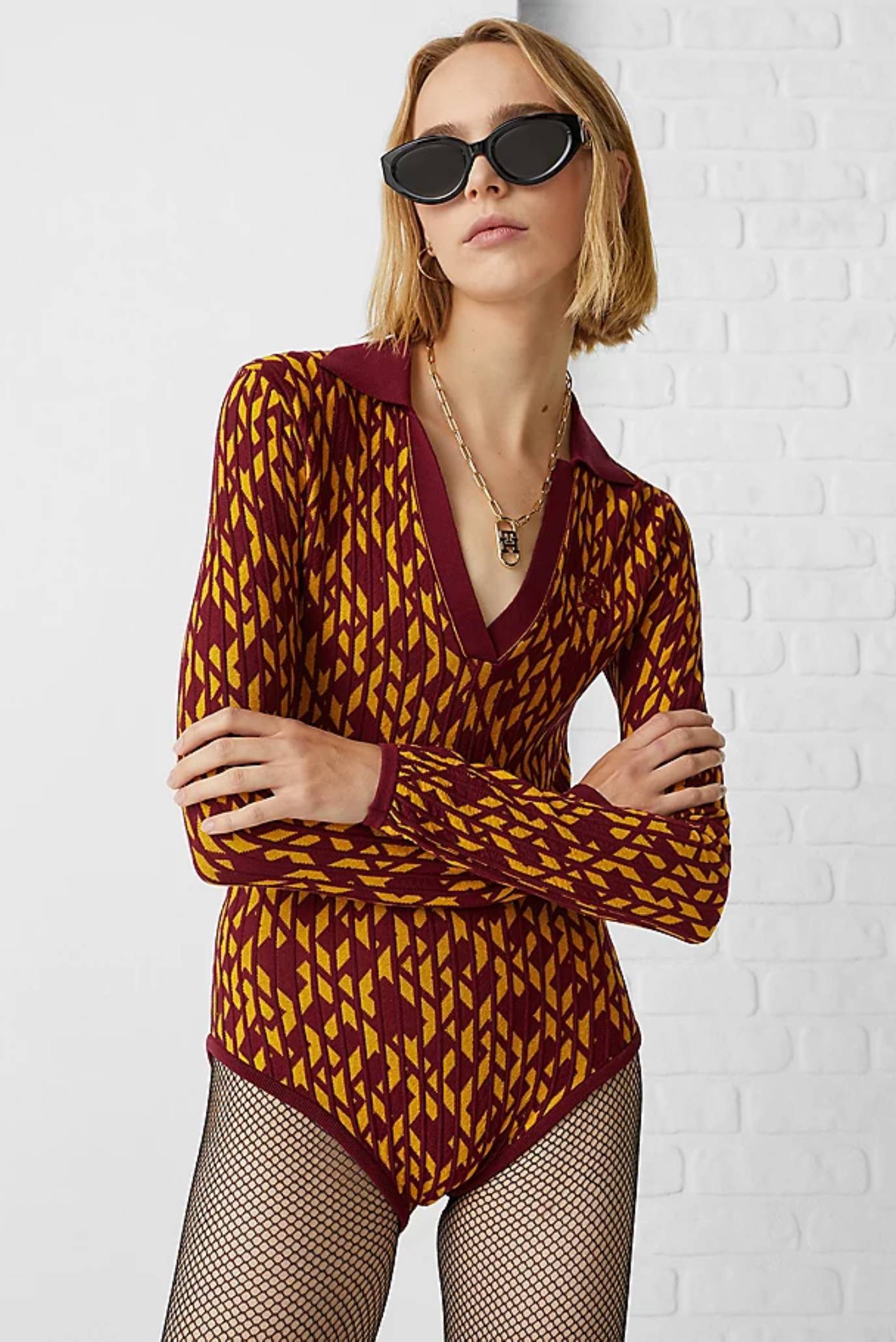 Поло THL POP MONOGRAM POLO SWEATER 3