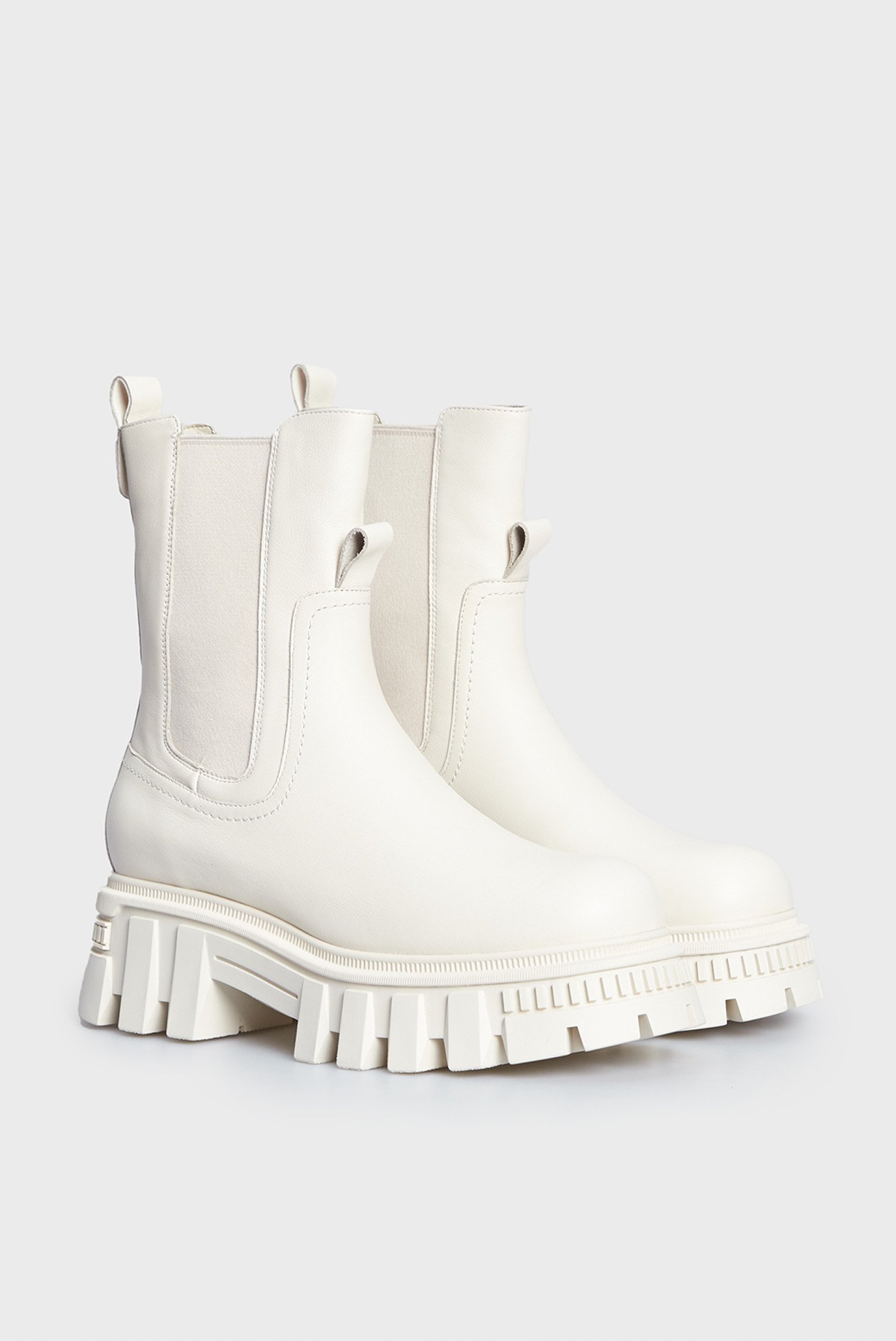 Женские белые кожаные челси Aisha 8