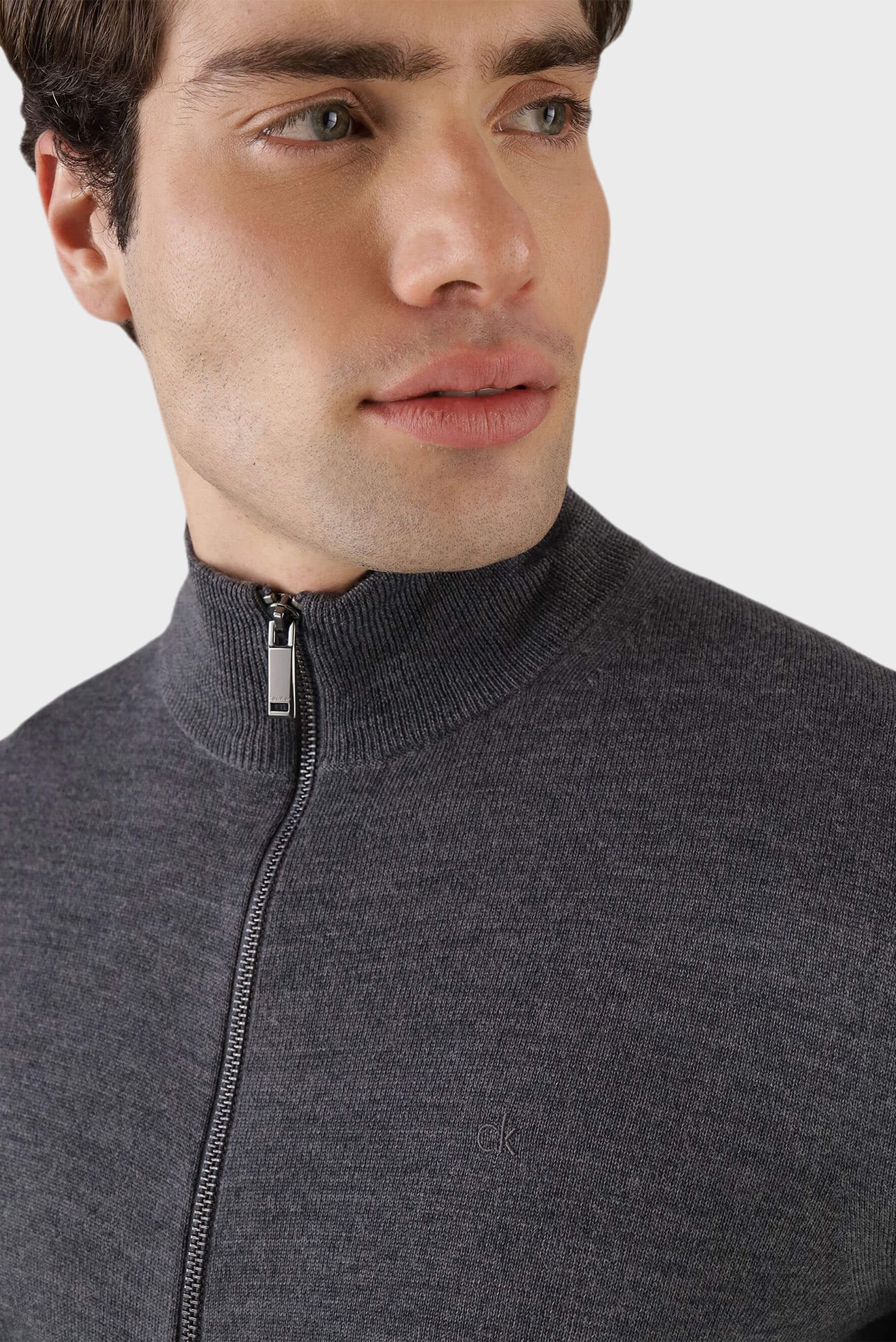 Мужской серый шерстяной кардиган MERINO RWS ZIP THROUGH JACKET 4