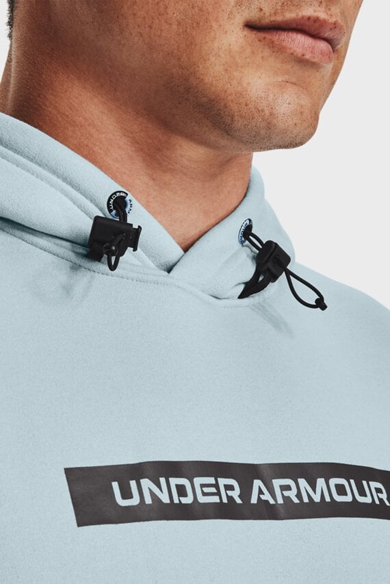 Мужское голубое худи UA DNA HOODIE