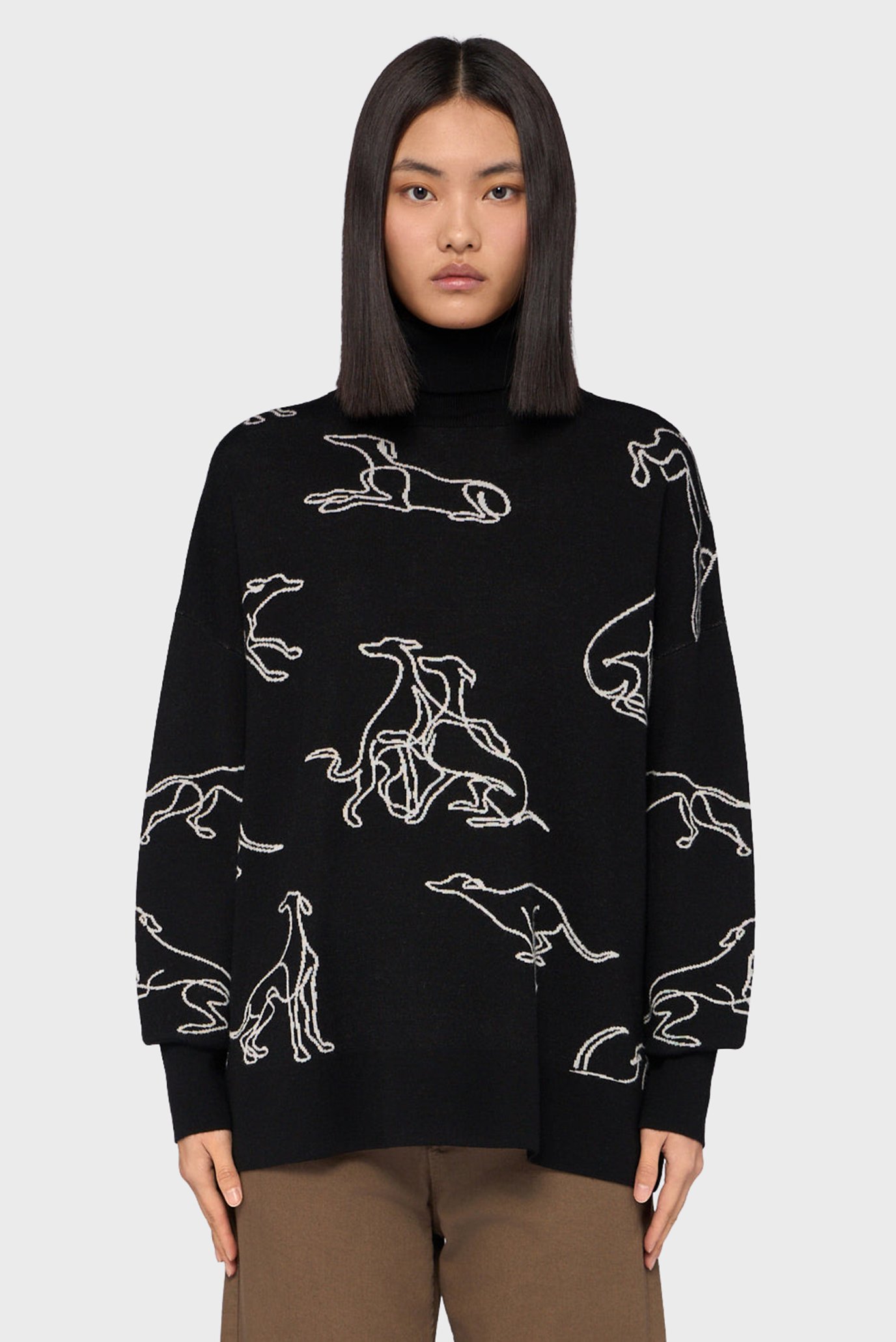 Свитер WK610K03 RELAXED FIT TURTLENECK SWEATER - GENTLE SOCIETY JACQUARD - W 1