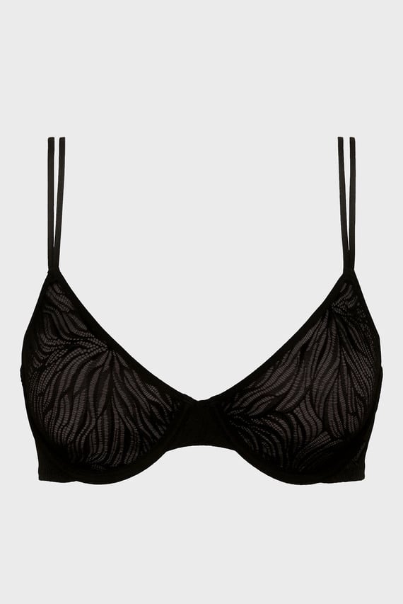 Женский черный бюстгальтер UNLINED DEMI