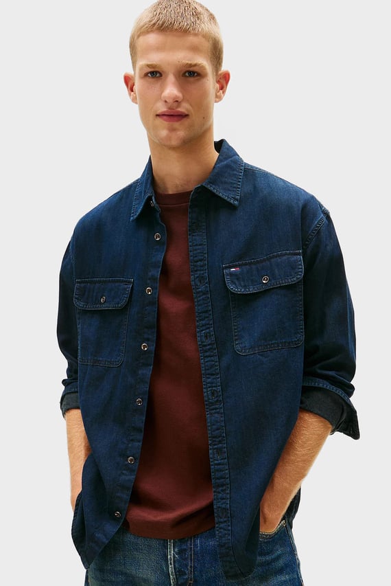 Рубашка LS RELAXED DENIM SHIRT BL BK Tommy Jeans Рубашка LS RELAXED DENIM SHIRT BL BK Tommy Jeans