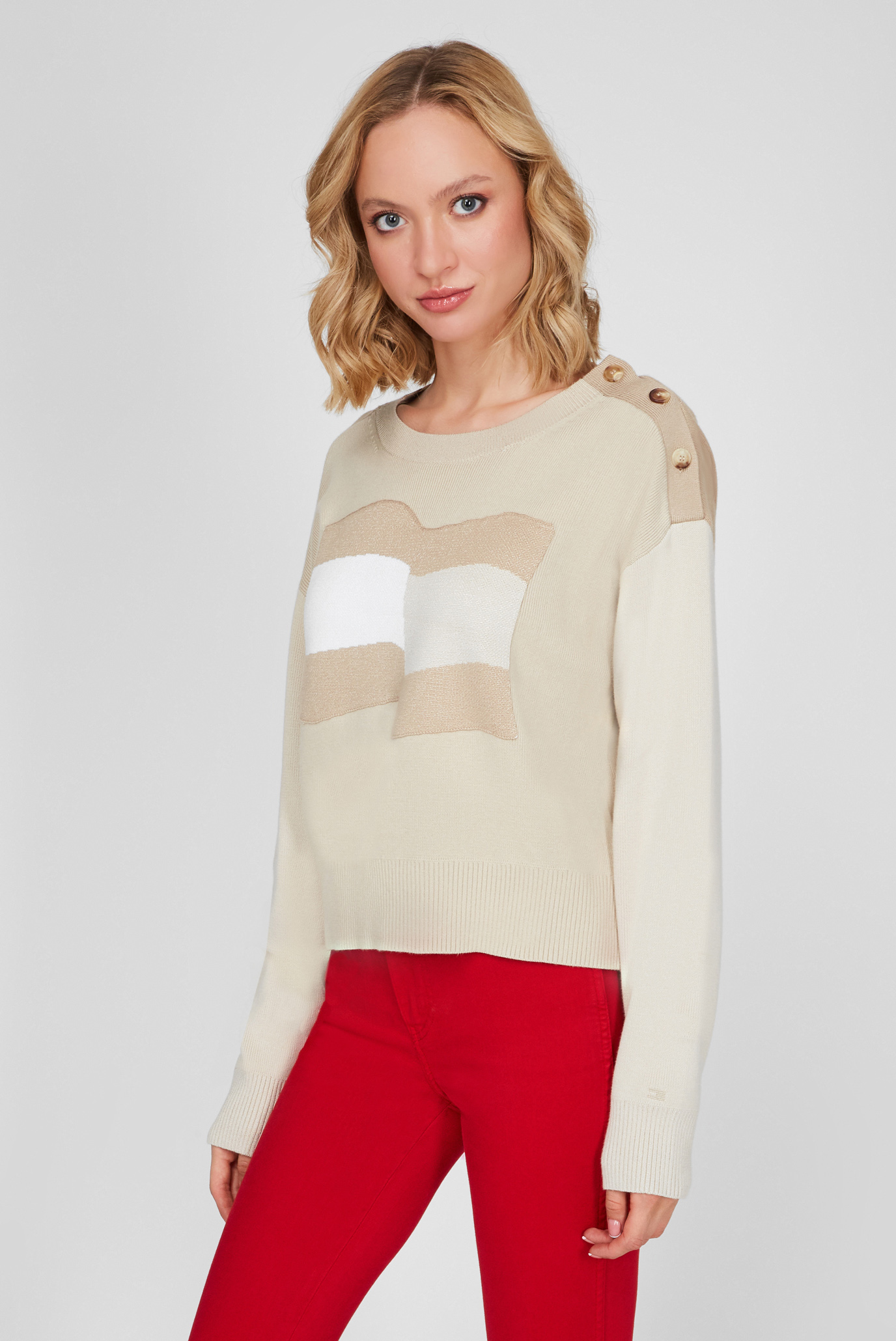 Женский бежевый джемпер ICON 8