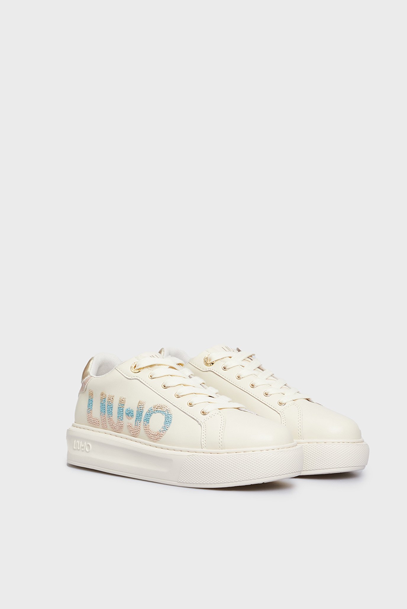 Женские бежевые кожаные сникерсы KYLIE 22 3