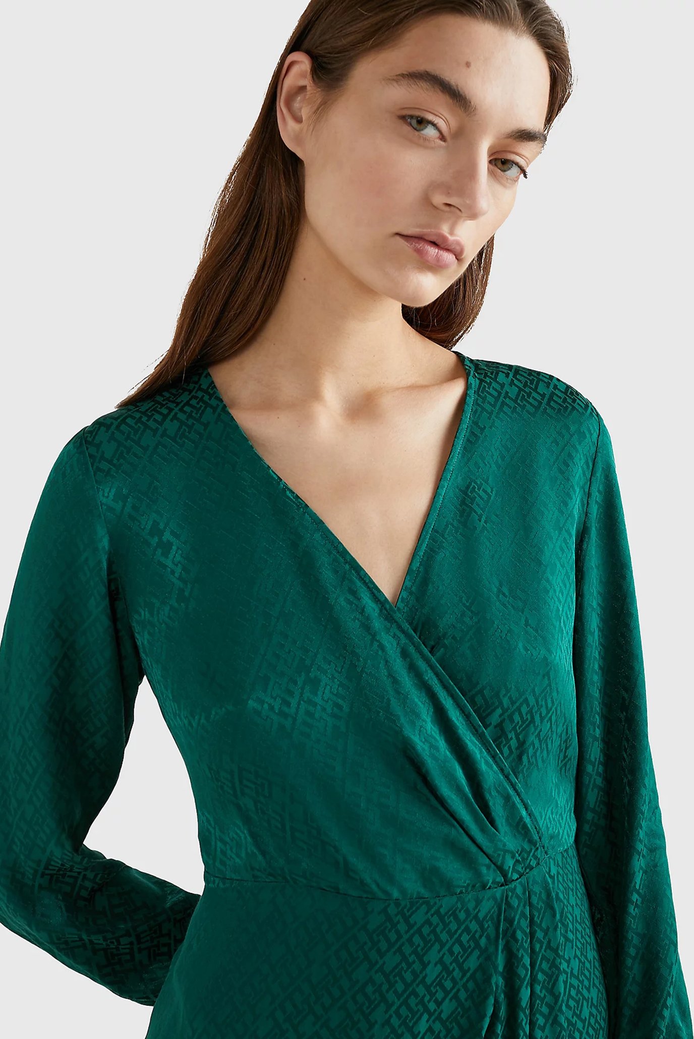 Платье VIS JACQUARD WRAP MIDI DRESS 2