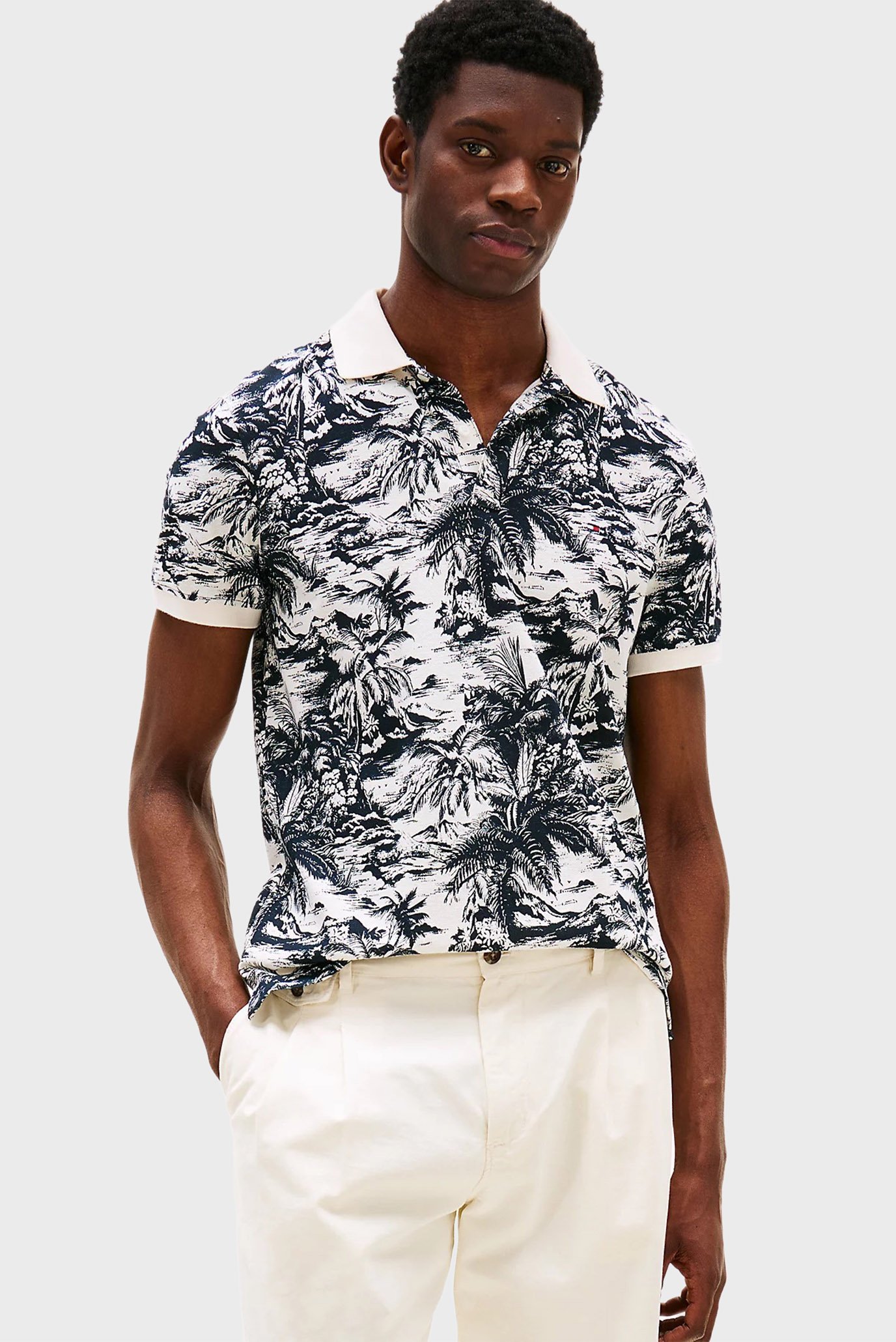 Поло ALL OVER PRINT LINEN REG POLO 1