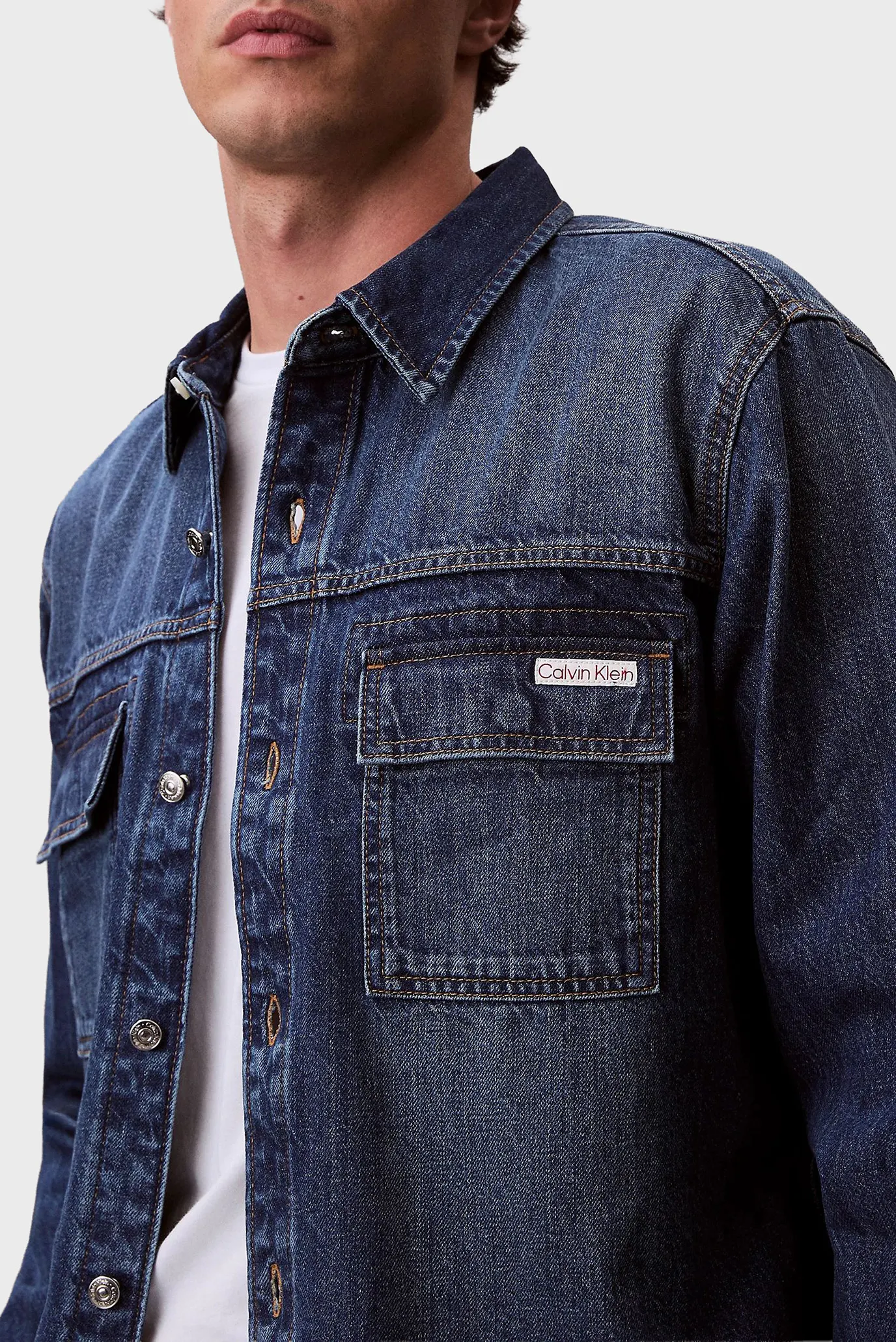 Куртка джинсовая LINEN UTILITY SHIRT JACKET DEEP 4