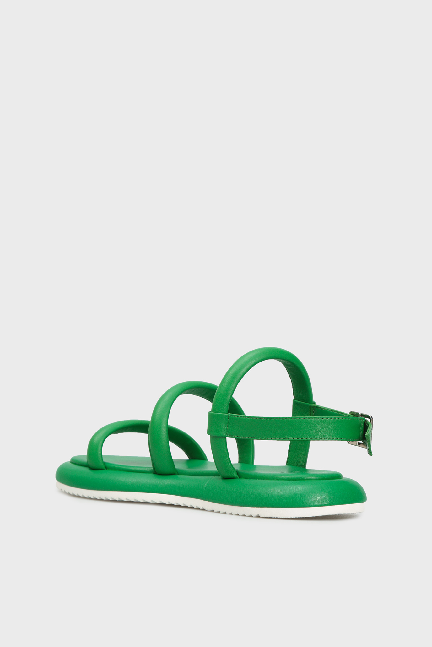 Женские зеленые кожаные сандалии Piemonte 10