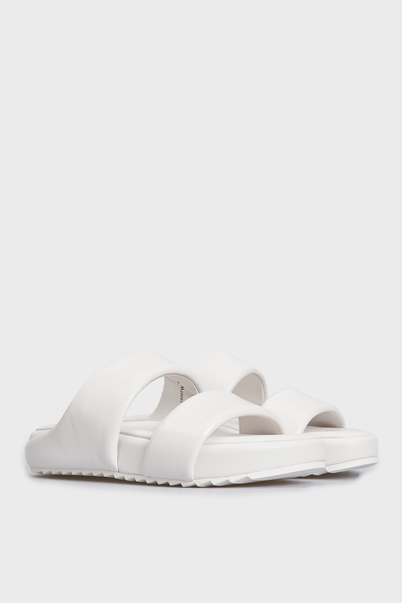 Женские белые кожаные слайдеры Cody 10