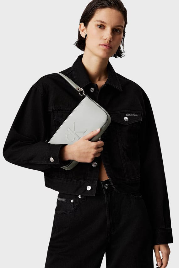 Женская мятная сумка SCULPTED SHOULDER POUCH25 DEBOSS Женская мятная сумка SCULPTED SHOULDER POUCH25 DEBOSS