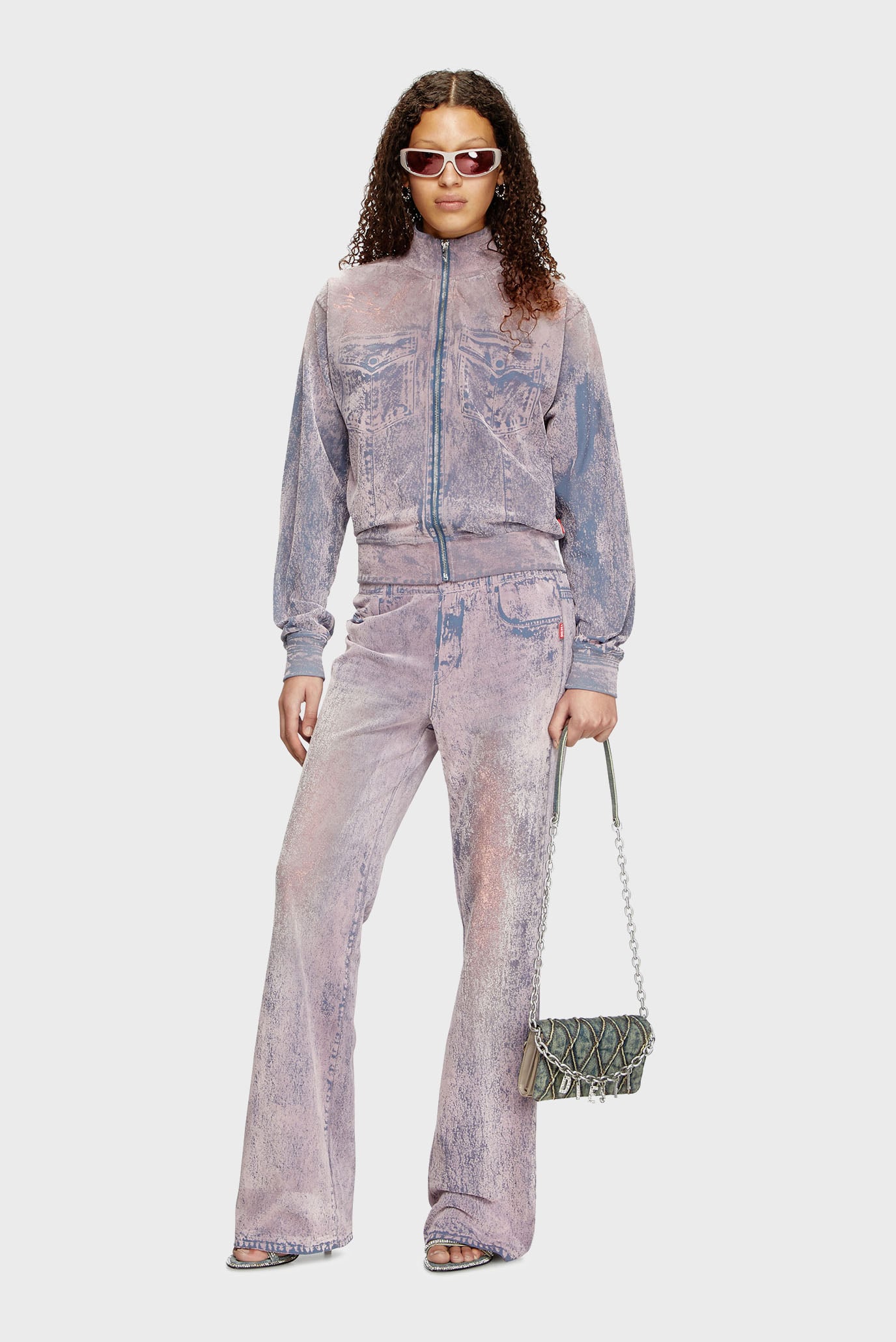 Женская сиреневая спортивная кофта F-SLITLY 2