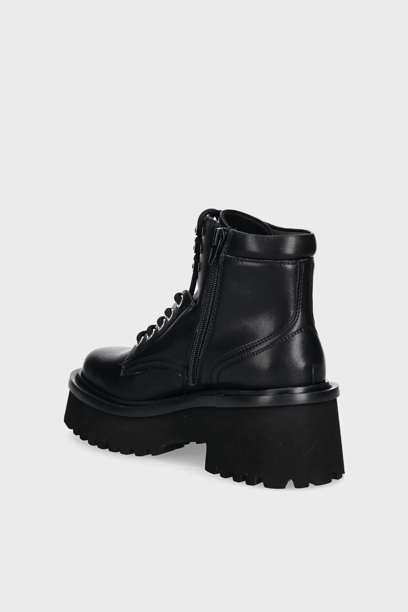 Женские черные кожаные ботинки 4