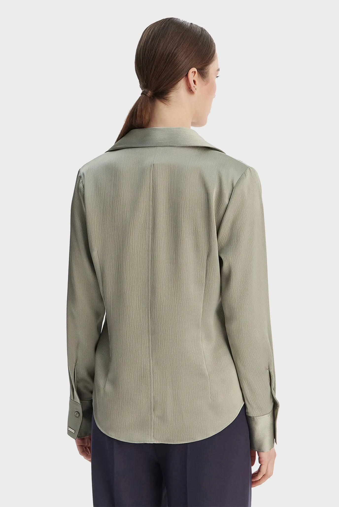 Рубашка HAMMERED SATIN FITTED SHIRT 3