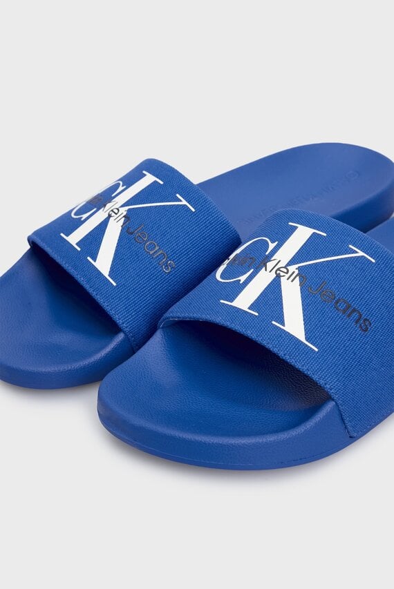 Мужские синие слайдеры SLIDE MONOGRAM