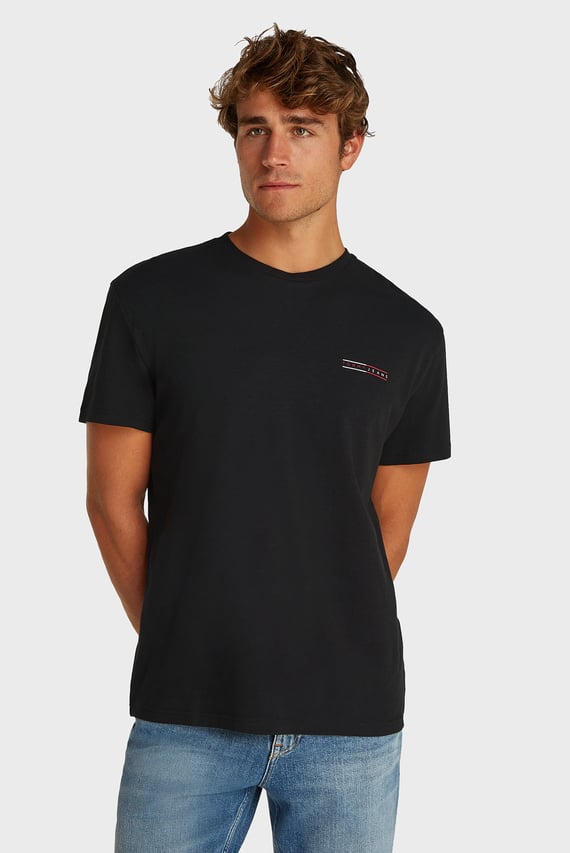 Мужская черная футболка REG GRAPHIC SLUB TEE EXT