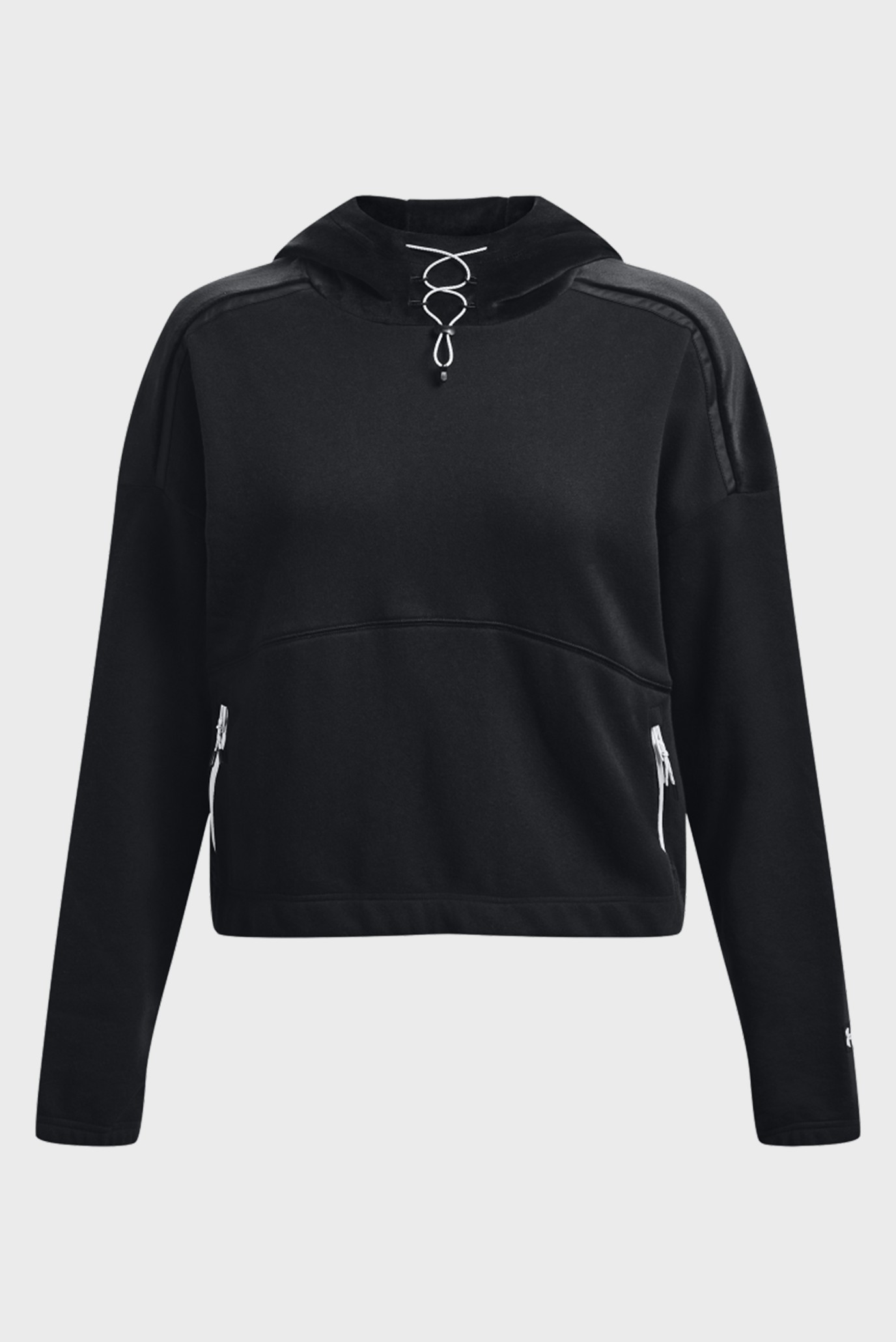 Женское черное худи UA Journey Fleece Hoodie 11