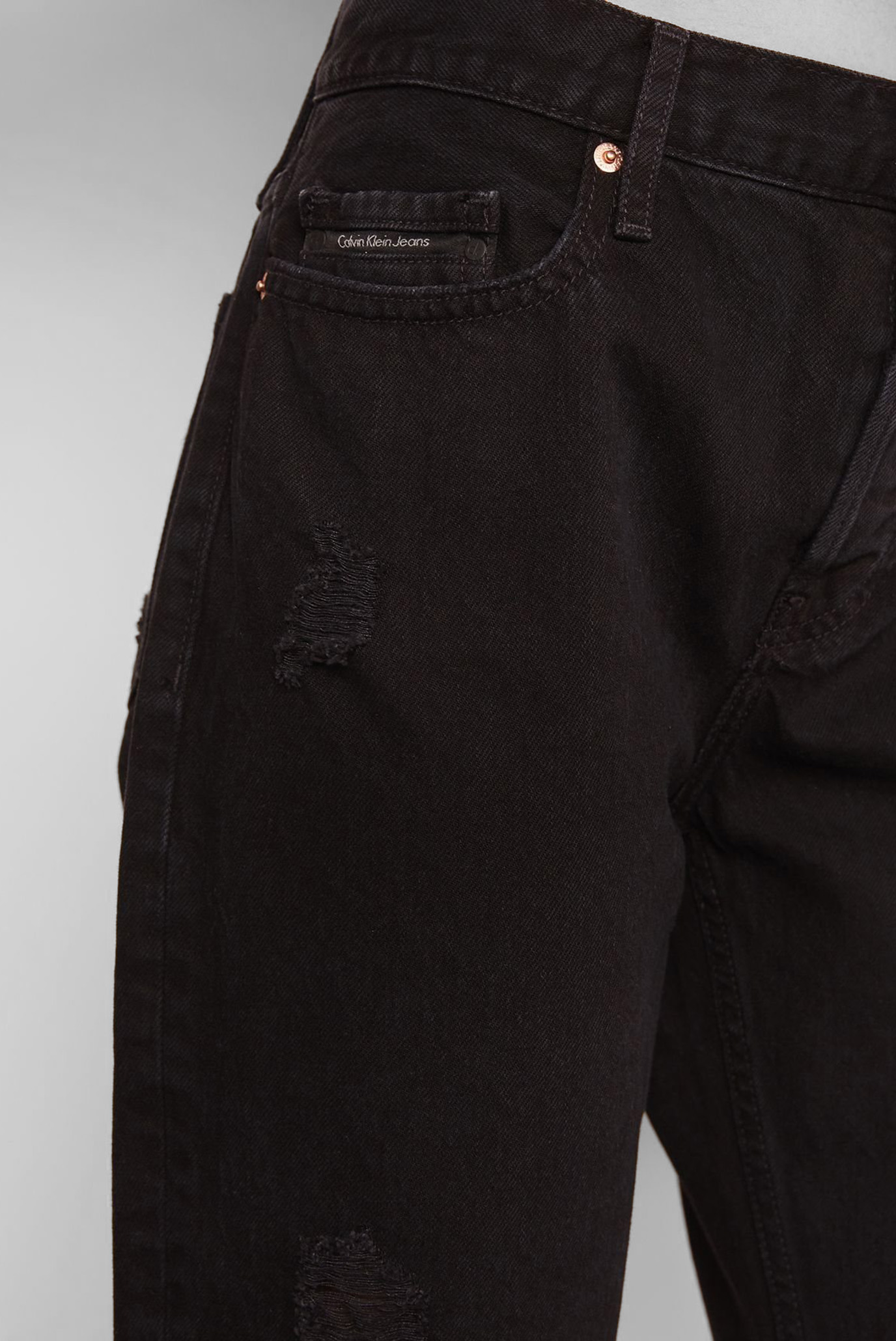 Джинсы HR Straight Ankle Raw-Hook BlackDSTR RGD Calvin Klein Jeans Джинсы HR Straight Ankle Raw-Hook BlackDSTR RGD 4