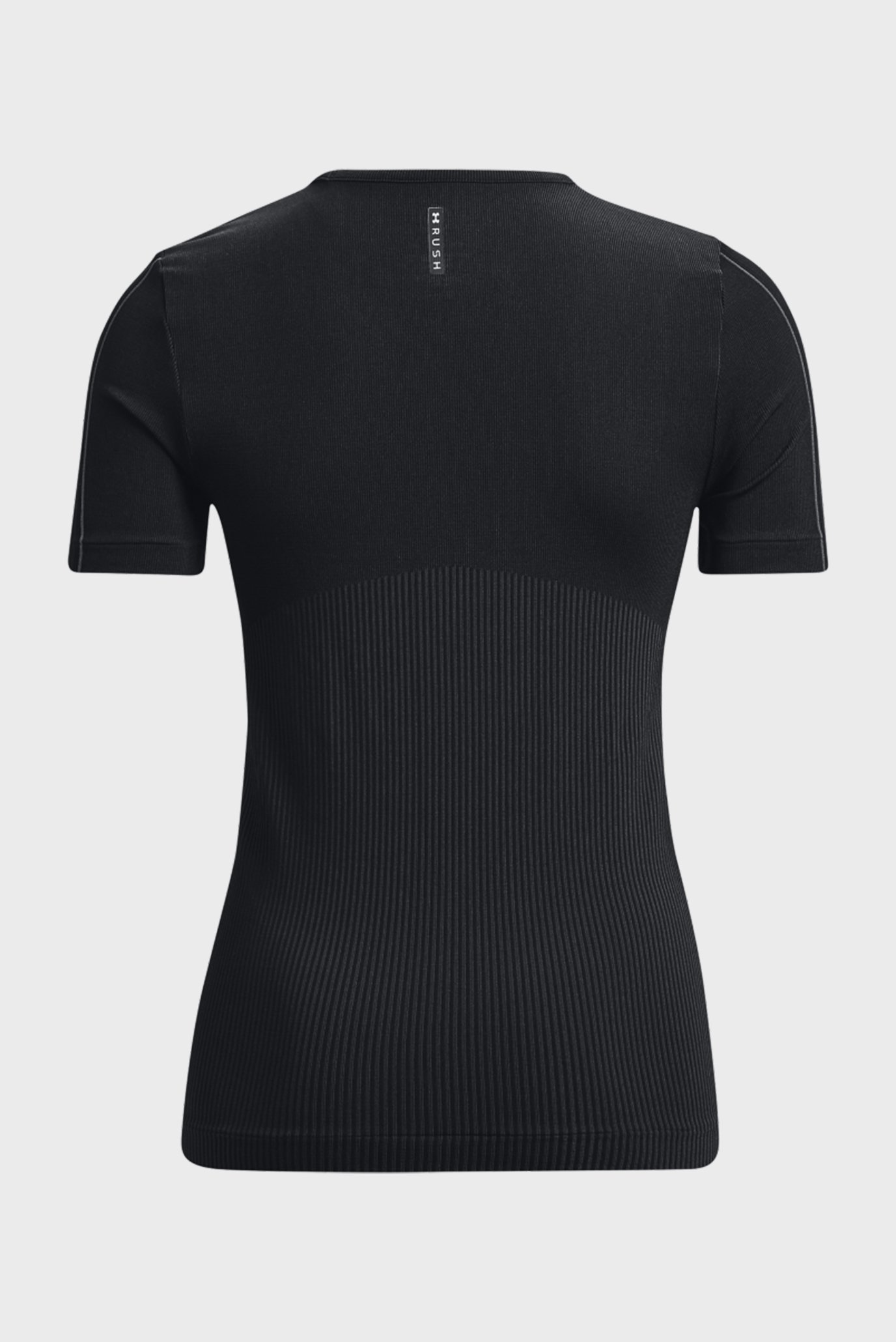 Женская черная футболка UA Rush Seamless SS 12